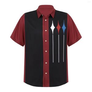 Męskie koszule męskie męskie ubranie Męskie obrońce Krótkie koszulki z krótkim rękawem Topy Stylowe kolorowe blok