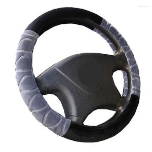 Steering Wheel Covers Winter Car Cover Truck Bus Wrap Plush For 36 38 40 42 45 47 50 CM Braid On The Auto Accessories