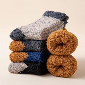 Herrensocken, gemütliches Bett, flauschig, warm, für den Winter, zu Hause, dick, für den Innenbereich, 2022, Weihnachten, weiches Geschenk