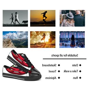 Men Women DIY Custom Shoes Low Top Canvas Skateboard Triple Black Customization UV Printing Sports Sneakers Kele 74