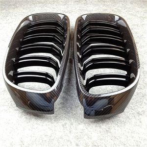 Para błyszcząca czarna/m kolor 2-liniowa kratka o siatce dla BMW 3 serii GT F34 ABS Grill Grill Dual Slat Grille z nerki 2012-in