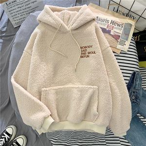 Felpe con cappuccio da uomo Autunno Inverno Cappotto Rosa dolce con cappuccio Spiacente Stampa Harajuku Tasca allentata Donna Fleece Flanella Pullover Felpa femminile