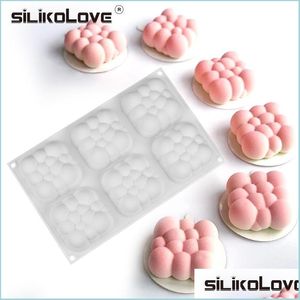 Baking Moulds Silikolove 3D Bubble Cloud Mousse Cake Mold Sile Pastry Molds For Baking French Sweets And Bakery Accessory Bakeware 2 Dhmrz