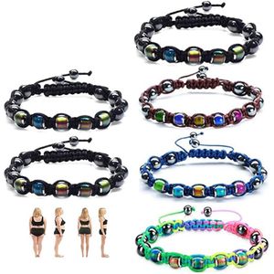 Magnetic Black Gallstone Thermochromic Braided Bracelets Men Women Health Care Blood Circulation Woven bracelet