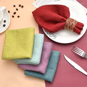Table Napkin El Cotton Linen Square Dinner Handkerchief Cloth 48x48cm For Banquet Wedding Party Events Dining Decoration