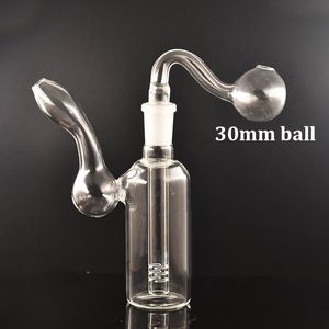 Handsize Bruciatore a nafta Bong Pipa ad acqua per fumatori Mini Recycler Bong Narghilè Spessa inebriante Dab Rig con tubi per bruciatore a nafta in vetro maschio