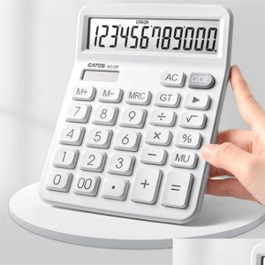 Calculators wholesale Calculators Simple Business Display Large Screen Dual Power Supply Student Accounting Desktop 220510 Drop Delivery x0908