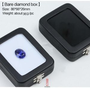 6pcslot mücevher taş kutusu siyah deri dikdörtgen elmas kutusu Gem ekran kutusu geri dönüşümlü siyah beyaz yastık mx200810680615
