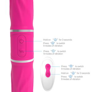 Vibrating Double-Ended Dildos artificial penis wireless remote strap on Rechargeable Realistic Penis Massager Adult Toys for Lesbian Couples