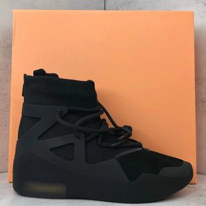 Sneakers firmate FOG Scarpe da pallacanestro Sneaker da uomo Triple Black Scarpe vintage Stringa d'avena Original Pulse Shoot Around Trainers