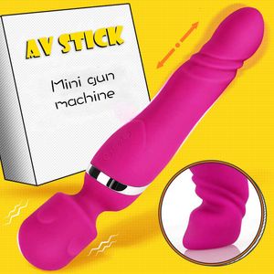 Sex toys masager Massager Vibrator Toys Big Magic wand Telescopic Sway G spot clitoris Stimulator silicone massager sex for women Double head 6GWG