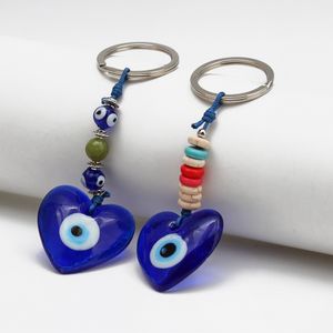 Популярные турецкие голубые злые глаза наемные брелки ретро модные дьявол для глаз украшения сердцебиение Сердечная сумка для ключей подвесные аксессуары подарок