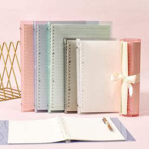 Trasparente Macaron Note Book Planner Fogli sciolti Nucleo interno A5 B5 Notebook Diario Plan Binder Materiale scolastico per ufficio Anello