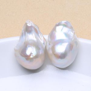 Stud Earrings Natural Freshwater Pearl 925 Sterling Silver Large Baroque 15-25mm INS Fine Jewelry Gifts For Women EA