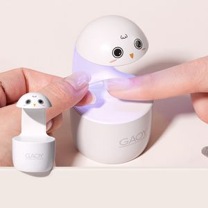 Nail Dryers 5W Mini Portable UV Dryer Lamp for Drying Manicure with 4 Leds Gel Polish Cute Dog Single USB Cable Home Use Tool 221031