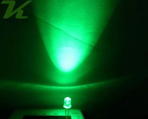 1000pcs mm jadean zielona okrągła woda przezroczysta lampa LED Emiting Diode Ultra jasna wtyczka z koralikiem Zestaw DIY ćwicz szeroki kąt