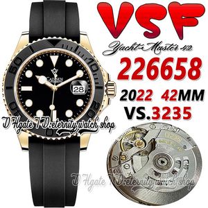 V3 Y-M SV226658 3235 VSA3235 Automatisk herrklocka 3D keramisk ram svart urtavla SS 904L rostfritt stål guldfodral gummiband 2022 Super Edition Eternity Watches