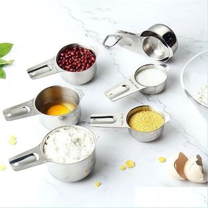 Measuring Tools Stainless Steel Measuring Tools Cup Spoon Set Baking Appliance Kitchen Cooking Daily Life Bakery 63 9Yj Q2 Drop Deli Dhiky