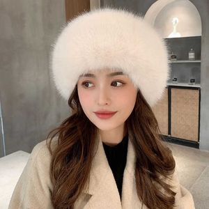 Andere Modeaccessoires Andere Modezubehör Winter dickes flauschiges Stirnband für Frauen Pelz Haarband Russische pelzige Ohrenschützer elastischer Turban breite Kopfbedeckung SK