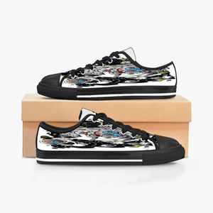 Diy topMen Custom Low Women Shoes Top Canvas Skateboard Sneakers Triple Black Customization Uv Printing Sports Sneakers Xuebi 162-3 ization