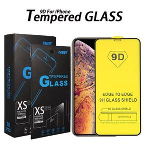 9D Full Glue Screen Protector для iPhone 14 Pro Max 7 8 Plus Закаленное стекло с защитой от царапин XR XS 11 12 13 Mini 9H Защитная пленка с розничной упаковкой