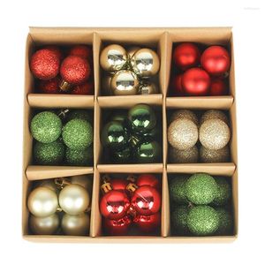 Decorações de Natal 54pcs bolas de ornamento bola de árvore natal vermelho dourado prata rosa azul pendurado decoração de festa em casa