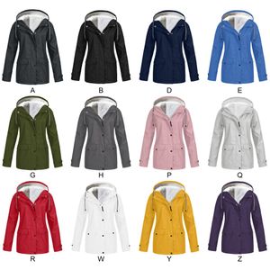 QNPQYX New Streetwear Giacche da donna Autunno Inverno Plus Giacca in pile da esterno in velluto Cappotto con cappuccio da alpinismo antivento