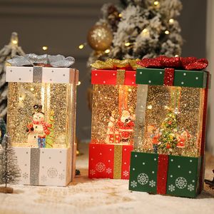 Santa Music Box Snowman Crystal Ball украшен детский подарок подарки Nightlight