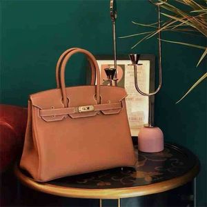 Bolsas de couro BK Designer Genuine Luxurys Mulheres Família Handbag Handbag feminino Togo Li Grain Head Leather Manual Wax Thread Bag Platinum Bag