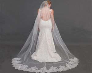 2016 Nouvelle arriv￩e Beautiful Bridal Veils d'Eifflebride avec une appliqu￩e de dentelle embellie environ 25 m￨tres de long Veils de mariage1056204