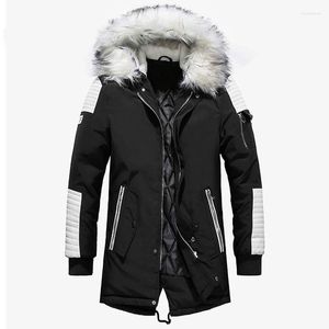 Piumino invernale da uomo Uomo addensato Parka caldo Casual Lungo Outwear Colletto con cappuccio Giacche Cappotti Hombre Invierno Alta qualità