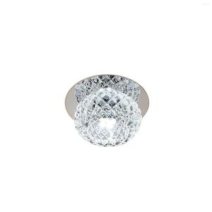 Luzes de teto 5W 220V Cristal simples Luxo quarto decoração de decoração de decoração da sala de estar UV Super brilhante Área de iluminação Lâmpada pendente