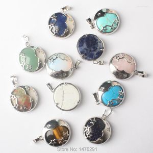 Подвесные ожерелья Lapis Tiger Eye Aventurine Turquosises Opal Rose Pin