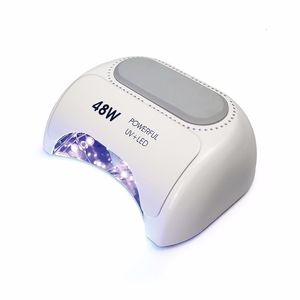 Nail Dryers Professional Dual Chip UV LED Lamp 48W Quick Curing Dryer Digital Timing Hand Sensor Varnish Solidify Manicure Machine 221031