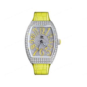 Fashion Women's Diamond Watch überall auf dem Sky Diamond glitzernden Gummigurt bequem zum Dating