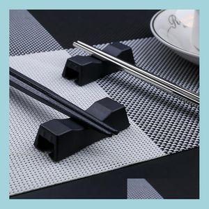 Chopsticks Light Weight Chopstick Rest Stand Holder Sierware Black Cutery Spoon Knife Fork BK Sale Drop Delivery Home Garden Kitche DH5QR