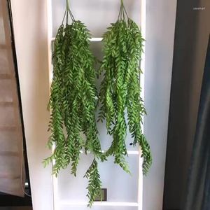 Decorative Flowers 110CM Peacock Grass Wall Hanging Indoor Simulation Plant Jungle Decoration Plastic Fake Flower Home Garden Decor Leaves