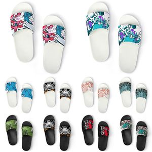 Sapatos personalizados PVC Slippers Men Women Diy Home Indoor Sneakers Outdoor Treinadores de praia personalizados Slip-On Color23