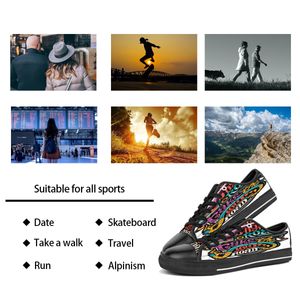 DIY Custom shoes Classic Canvas Skateboard casual Accept triple black customization UV printing low Cut mens womens sports sneakers waterproof size 38-45 COLOR224