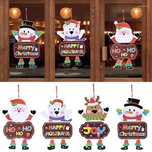Decorações de Natal 2022 Merry Door Sign fofo Papai Noel, boneco de neve em casa pendurada decoração de decoração de árvore para lojas presentes de natal Noel
