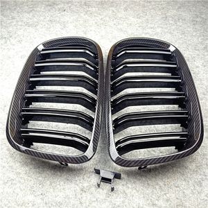 L&R Glossy Black/ M color Front Kidney Grills Grille For X5 E70 X6 E71 2007-2013 Mesh Bumper grilles