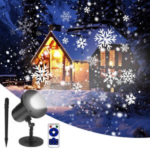 Wasserdichte Schnee Laser Projektor Lampen Schneeflocke LED Bühne Licht Für Weihnachten Party Licht Garten Lampe Im Freien