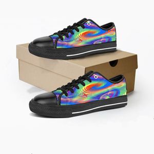 Men Stitch Shoes Custom Sneakers Hand Paint Canvas Womens Fashion Black Multi Low Breathable Walking Jogging Trainers