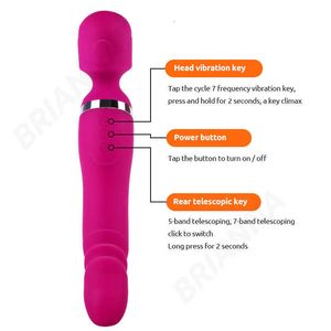 Brinquedos de brinquedos sexuais massager brinquedos de vibrador Big Magic Wand Sway G Sway G Spot Clitoris estimulador de silicone Massage