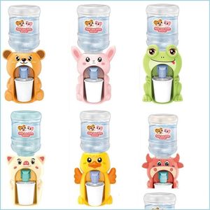 Other Drinkware Mini Drinkware Water Dispenser Baby Toy Drinking Waters Hand Press Bottle Pump Cooler Lifelike Cute Children Cosplsy Dhjit