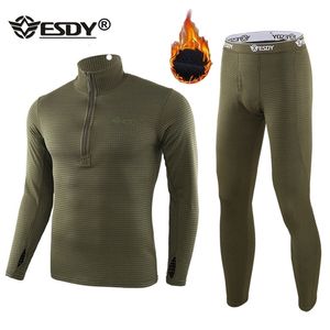 Men's Thermal Roufens Mens sets Sport Sport Base Layer para masculino de compressão de engrenagem de inverno Skiing Running Long Johns 221114