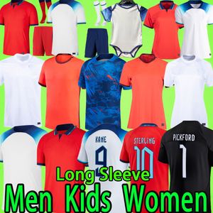 Wholesale 2022 Englands Soccer Jerseys WOMEN KIDS KIT 22 23 goalkeeper PICKFORD Football Shirt long sleeve 2023 RICE KANE GREALISH FODEN RASHFORD STERLING SAKA MOUNT Uniforms
