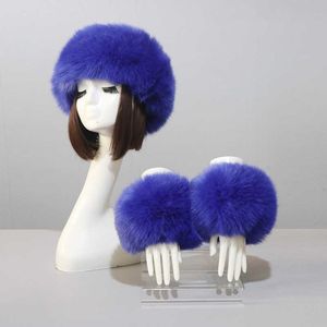 Other Fashion Accessories Caps Hats New Women Faux Fur Cuffs and Headband Winter Warmer Hat Female Faux Fur Cap and Elastic Wristband Arm Wrist Sleeve Gloves T2201114