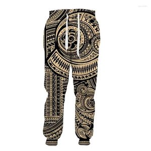 Męskie spodnie Viking Tattoo Polynesian Style Sweatpant 3D Print Spodni Mężczyźni Kobiety Harajuku Streetwear Casual Pant Drop