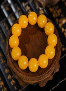 Honey wax Loose Beads Old honey wax hand string single Circle Bracelet chicken oil yellow men039s and women039s national sty4604026